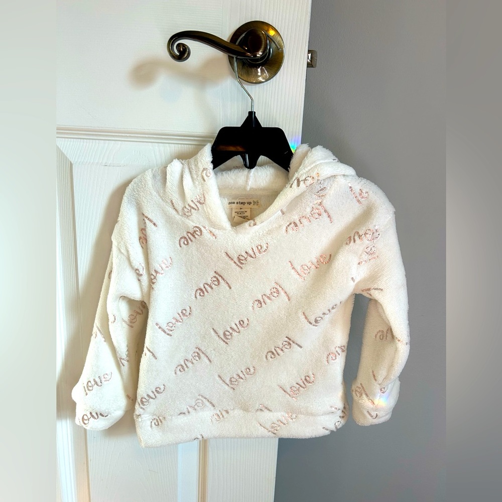 Toddler “love” long sleeve pullover hoodie
